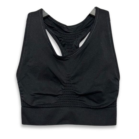 Sweaty Betty Sports Bra Racerback Lightweight Pullover Style Solid Black S NWOT - Picture 1 of 10